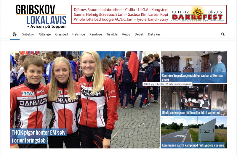 Reklame på Gribskov lokalavis